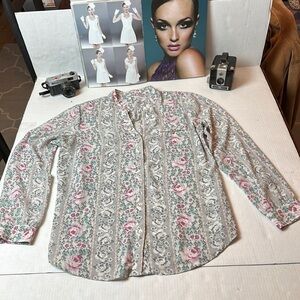 KUT from the cloth sheer floral blouse